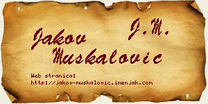 Jakov Muskalović vizit kartica